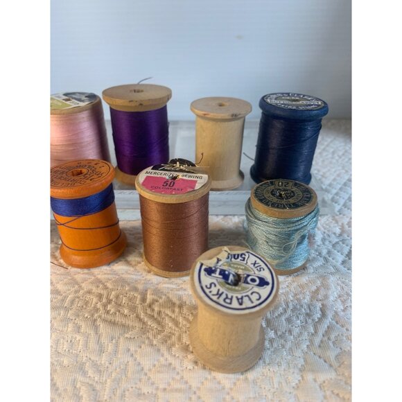 Wood Spools Set of 9 #44 - Picture 9 of 10